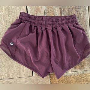 Lululemon plum tracker running shorts